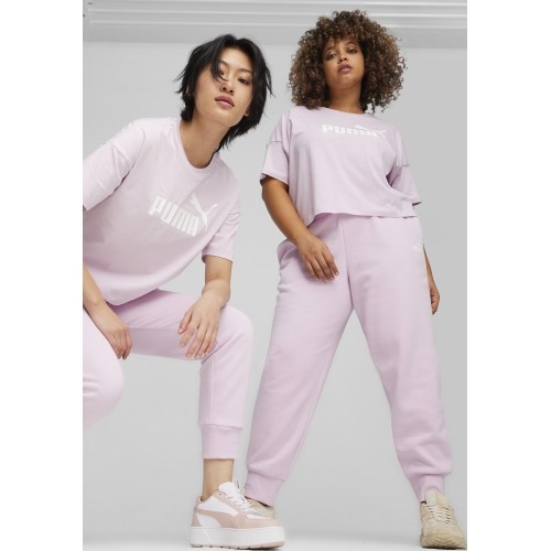 Bluzka damska Puma Ess Cropped Logo różowa 586866 60