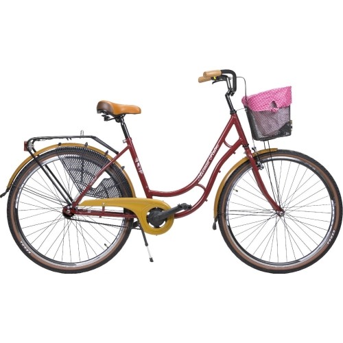 Dviratis AZIMUT Retro Lux 28" 2023 bordo shiny