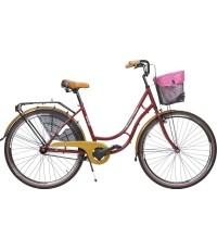 Dviratis AZIMUT Retro Lux 28" 2023 bordo shiny