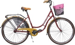 Dviratis AZIMUT Retro Lux 28" 2023 bordo shiny