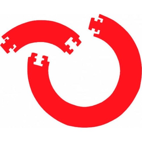 Obramowanie tarczy do rzutek Bull's Guard Surround Red 4 elementy układanki