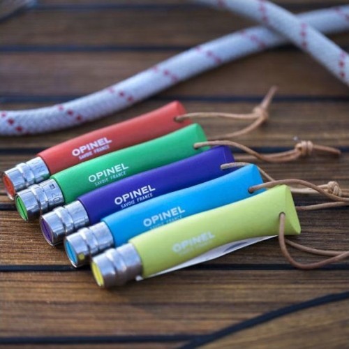 Nóż Opinel Colorama 07 inox z temblakiem, jasnozielony