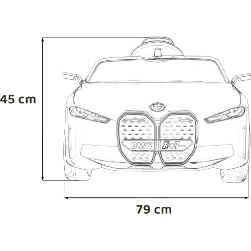 Pojazd elektryczny BMW I4 niebieski