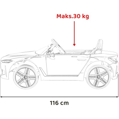 Pojazd elektryczny BMW I4 niebieski