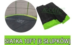 Siatka zabezpieczająca do trampoliny 10FT - 6 słupków zielonych