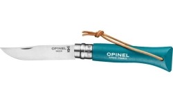 Opinel Colorama 06 inox turkusowy nóż z rzemieniem