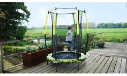 EXIT Tiggy trampolina juniorska z zabezpieczeniem ø140cm - czarna/zielona