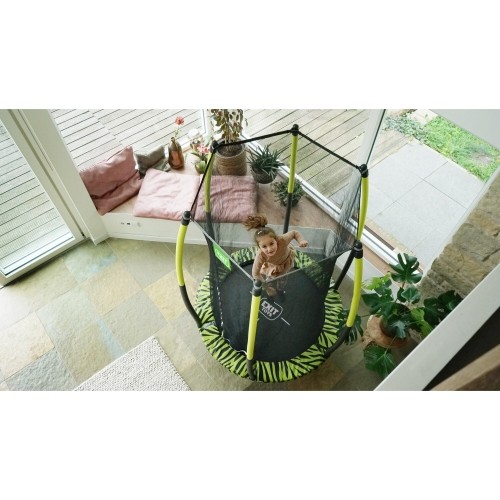 EXIT Tiggy trampolina juniorska z zabezpieczeniem ø140cm - czarna/zielona