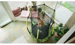 EXIT Tiggy trampolina juniorska z zabezpieczeniem ø140cm - czarna/zielona
