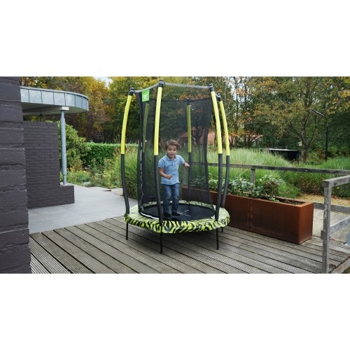 EXIT Tiggy trampolina juniorska z zabezpieczeniem ø140cm - czarna/zielona