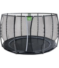 EXIT Dynamic trampolina gruntowa ø305 cm z siatką ochronną – czarna