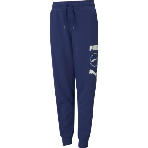 Spodnie młodzieżowe Puma Alpha Sweatpants Blue 585895 12