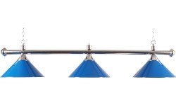 Lampa bilardowa z 3 kloszami Buffalo, niebieska, 150 cm