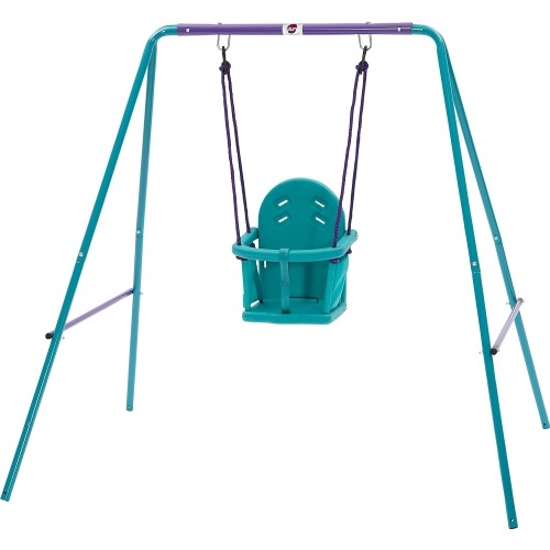 Metalowa huśtawka dla dzieci na plac zabaw 2w1 Plum