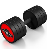 Hantla stalowa gumowana 32,5 kg czerwony połysk - Marbo Sport