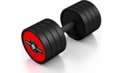 Hantla stalowa gumowana 32,5 kg czerwony połysk - Marbo Sport