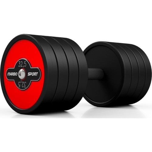 Hantla stalowa gumowana Marbo Sport, 32,5 kg, czerwona