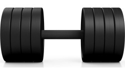 Hantla stalowa gumowana Marbo Sport, 32,5 kg, czerwona