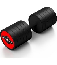Hantle stalowe gumowane Marbo Sport - czerwone, 45 kg