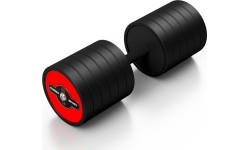 Hantle stalowe gumowane Marbo Sport - czerwone, 45 kg