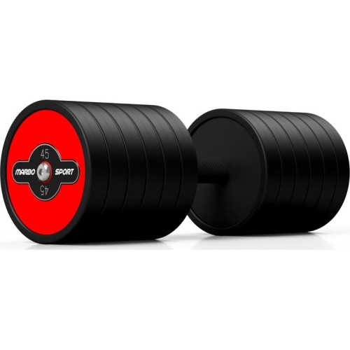 Hantla gumowana Marbo Sport, czerwona, 45 kg