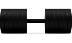Hantla gumowana Marbo Sport, czerwona, 45 kg