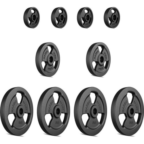 Zestaw obciążeń żeliwnych Marbo, 29 kg / 4x5 kg + 2x2,5 kg + 4x1 kg