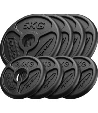 Zestaw obciążeń żeliwnych olimpijskich 30 kg / 4 x 5 kg + 4 x 2,5 kg - Marbo Sport