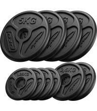 Zestaw obciążeń żeliwnych olimpijskich 30 kg / 4 x 5 kg + 2 x 2,5 kg + 4 x 1,25 kg - Marbo Sport