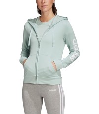 Bluza damska Adidas W E Lin FZ HD zielona FM6484