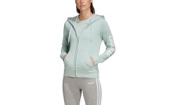 Bluza damska Adidas W E Lin FZ HD zielona FM6484