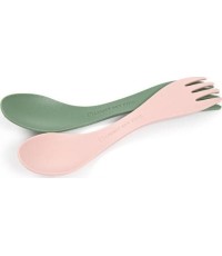 Zestaw widelców i łyżek Light My Fire, 2 sztuki, różowy i zielony