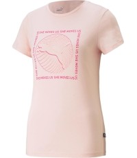 Bluzka damska Puma Graphics She Move różowa 674451 66
