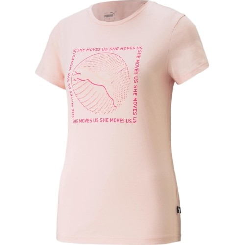 Bluzka damska Puma Graphics She Move różowa 674451 66