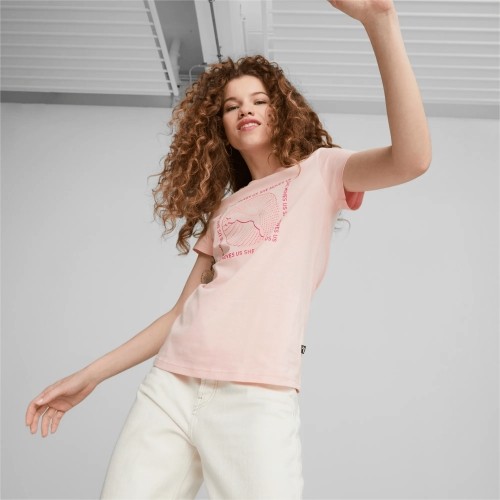 Bluzka damska Puma Graphics She Move różowa 674451 66