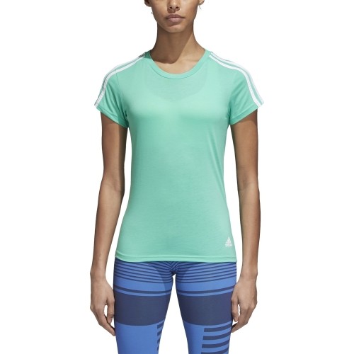 Koszulka damska Adidas Ess 3S Slim Tee Green CF8835