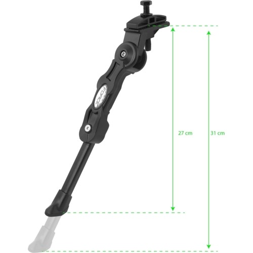 Atraminė kojelė FORCE E-bike 24-28" tvirtinama centre, reguliuojama (aliuminė, juoda)