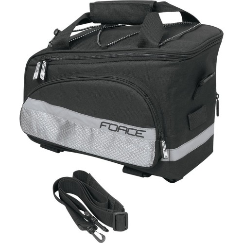 Sakwa rowerowa FORCE SLIM, czarna, 9l