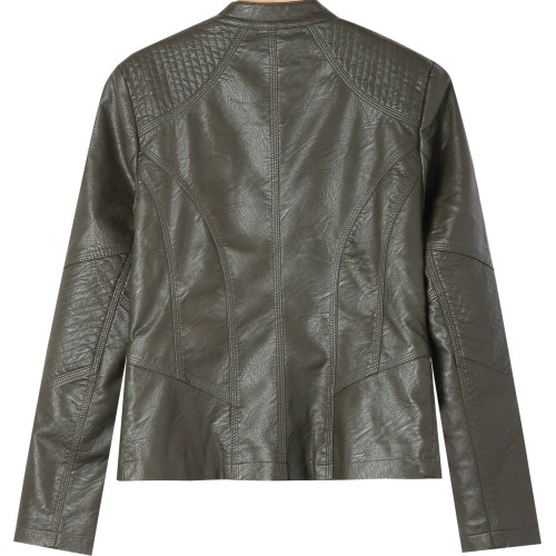 Glo Story Dirbtinės Odos Striukė Moterims Green