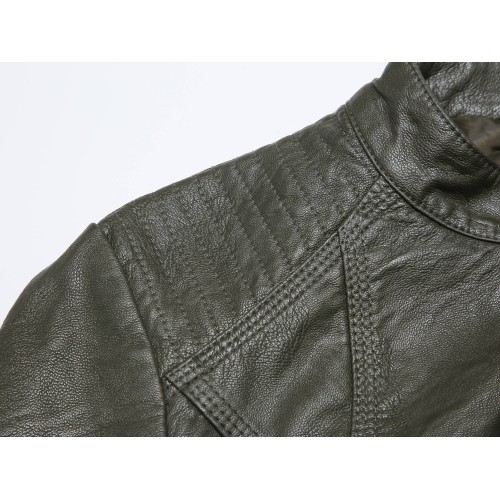 Glo Story Dirbtinės Odos Striukė Moterims Green