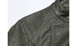 Glo Story Dirbtinės Odos Striukė Moterims Green