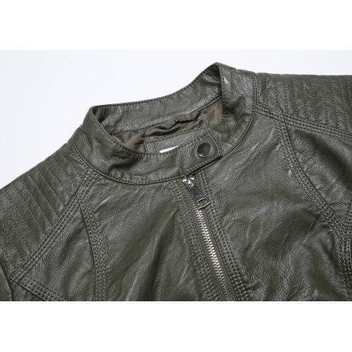 Glo Story Dirbtinės Odos Striukė Moterims Green