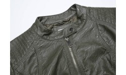 Glo Story Dirbtinės Odos Striukė Moterims Green