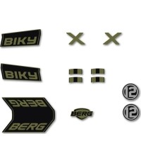 Biky zestaw naklejek Retro Green