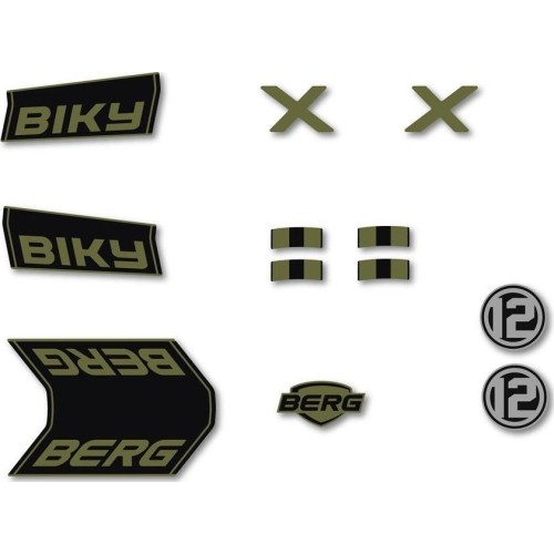 Biky zestaw naklejek Retro Green