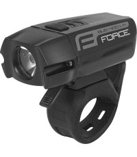 Lampka przednia FORCE BUG-400 USB (czarna)