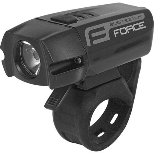 Priekinis žibintas FORCE BUG-400 USB (juodas)