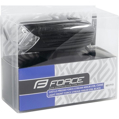 Lampka przednia FORCE Stream 400LM USB