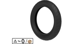 Opona 12.5x2.25-8 slick czarna