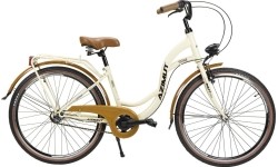 Dviratis AZIMUT Vintage 26" 3-biegowy 2023 kremowo-brązowy błyszczący
